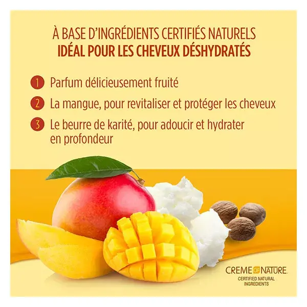 Creme of Nature, CNI, Après-shampoing ultra-hydratant à la mangue, 354ml