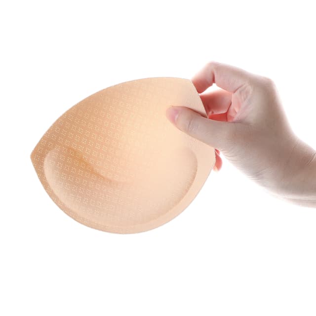 1 par trekantsamlende udskiftelige bh-puder til kvinders bh-skål Beige