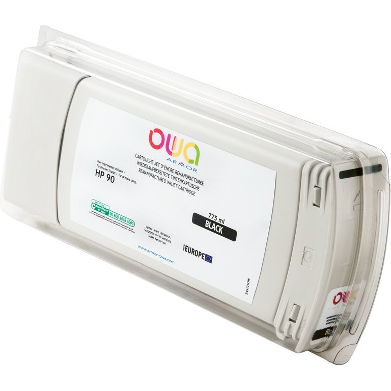 Cartouche d'encre traceur remanufacturée OWA - standard - Noir - pour HP 90