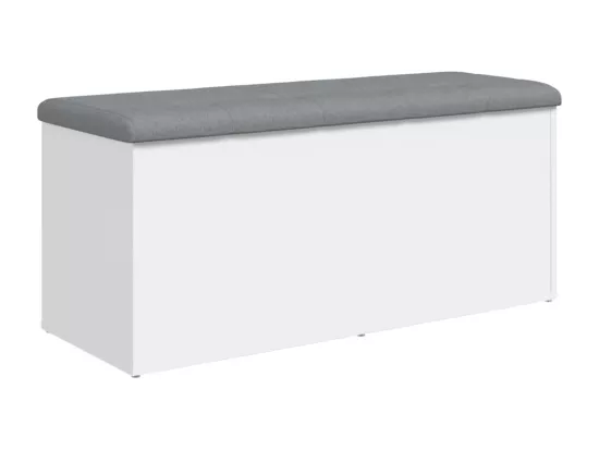 Banc de rangement blanc 102x42x45 cm bois d'ingénierie