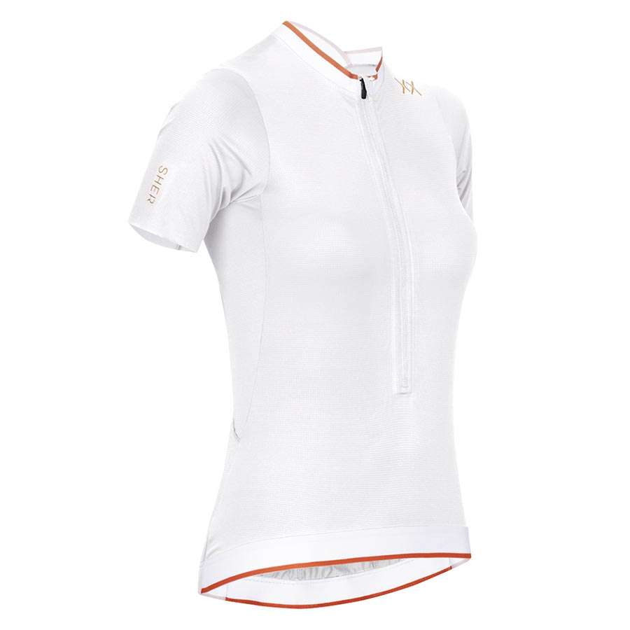 SHER Pura Fietsshirt Korte Mouwen Wit Dames