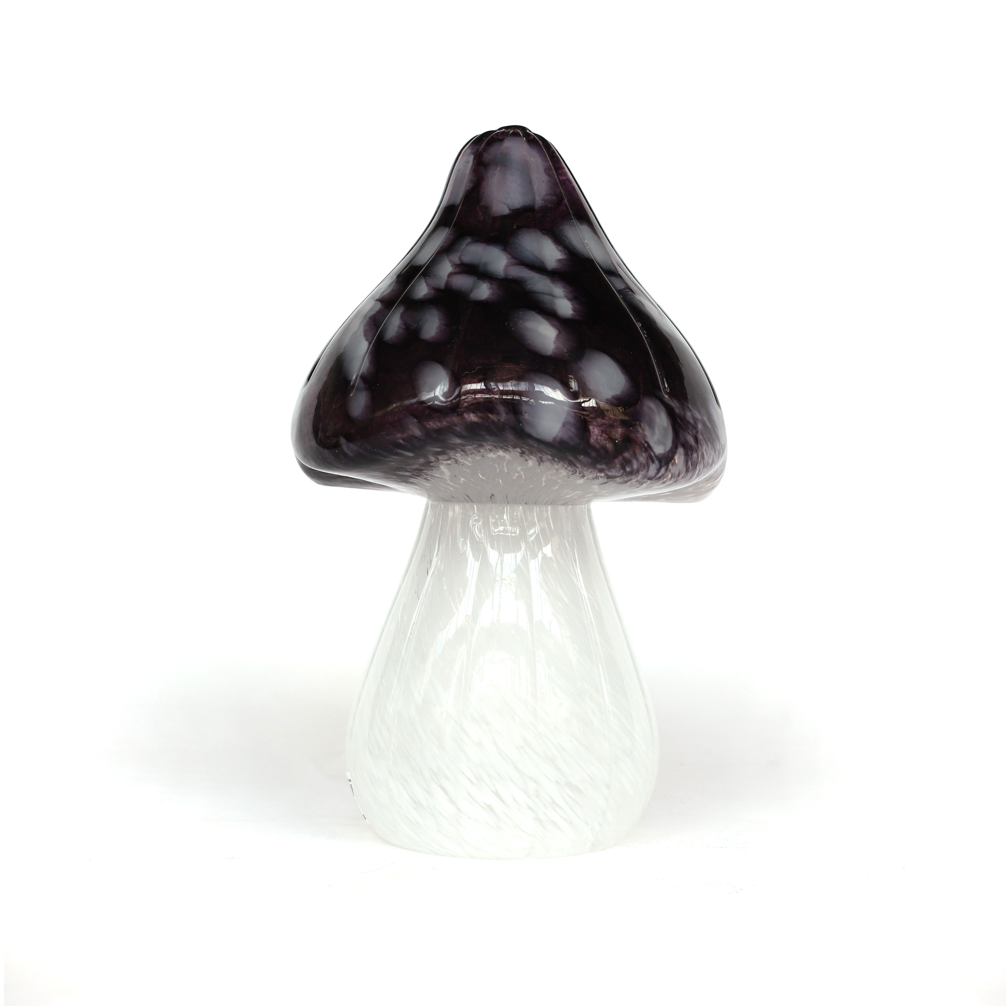 Glaspilz, schwarz-weiß, Ø 15,5 cm, H 25,5 cm von fischer's lagerhaus