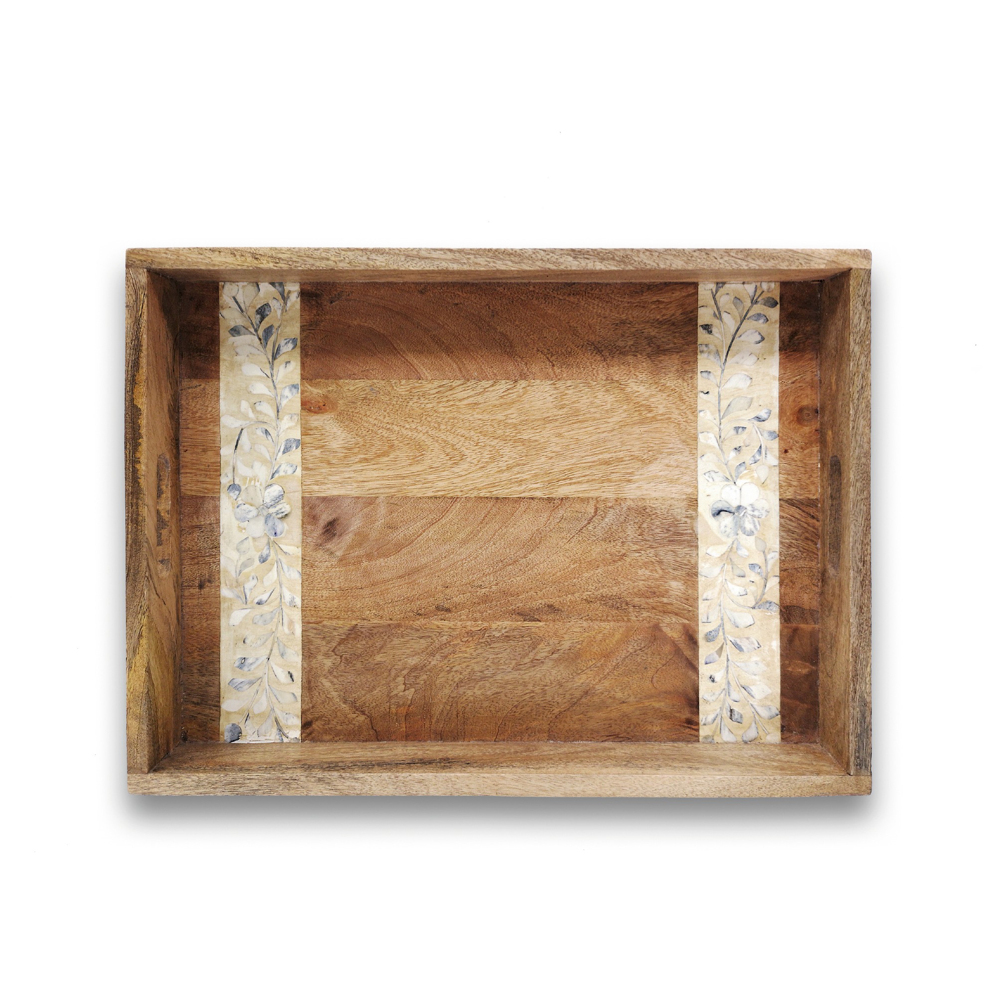 2er-Set Tablett 'Zamora', natur, mit Intarsien zu 132,00