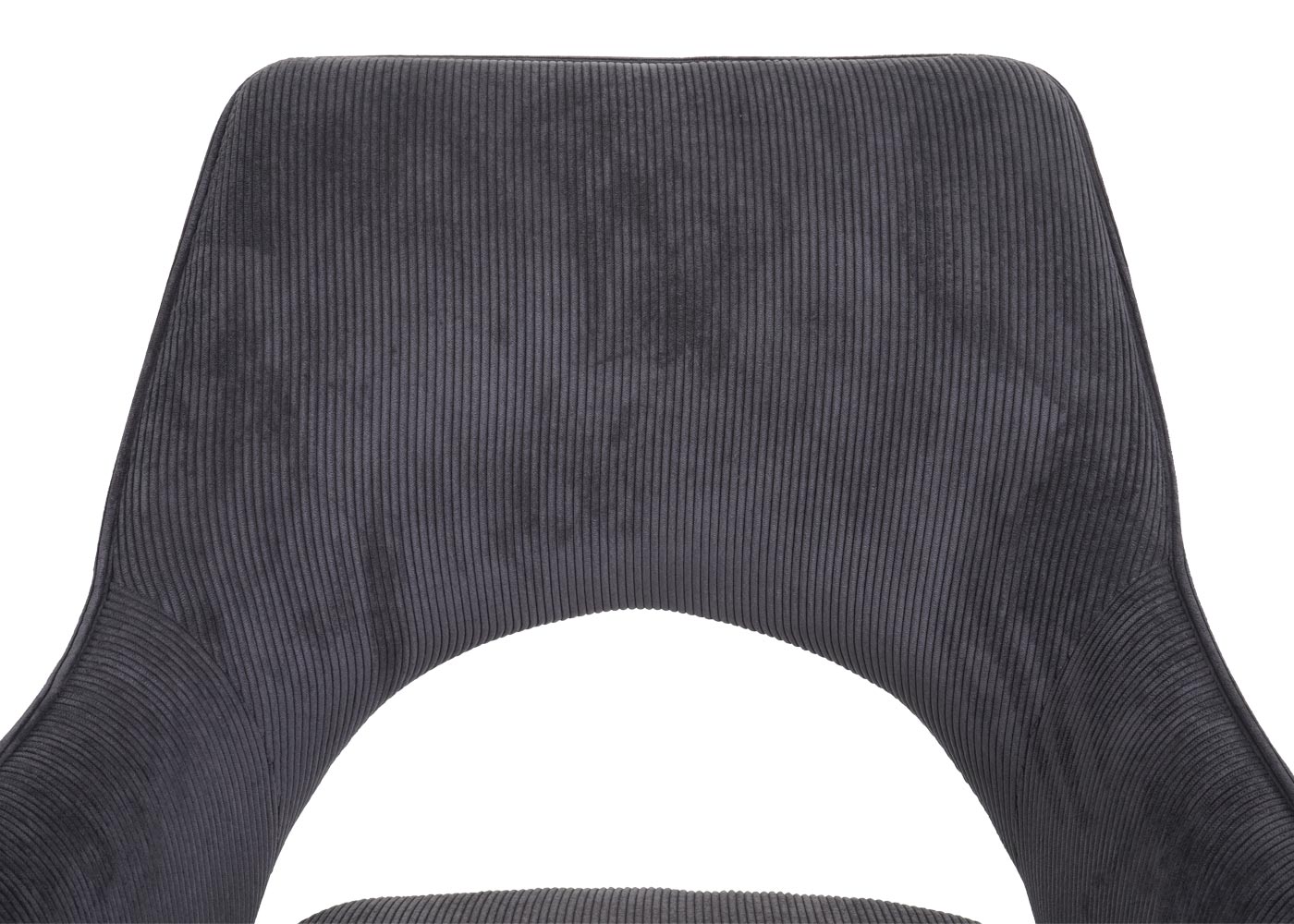 6er-Set Esszimmerstuhl MCW-K30, Küchenstuhl Lehnstuhl, drehbar Auto-Position, Stoff/Textil MVG ~ Kord-dunkelgrau
