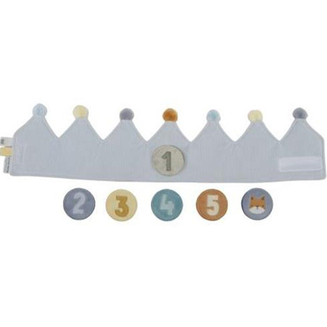 Little dutch verjaardagskroon met cijfers - blauw