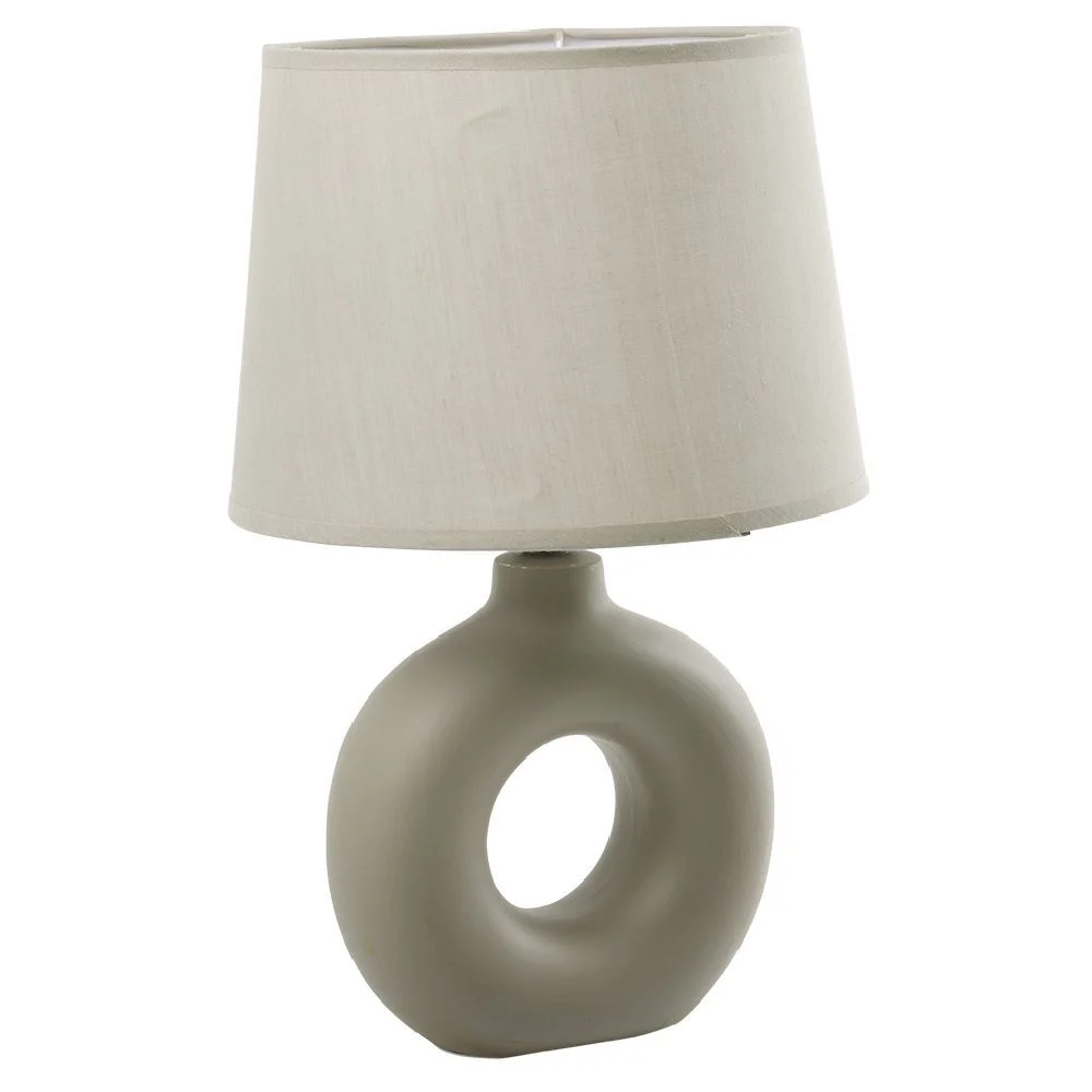 Lampe ronde en céramique avec centre ajouré Ø25xH39cm