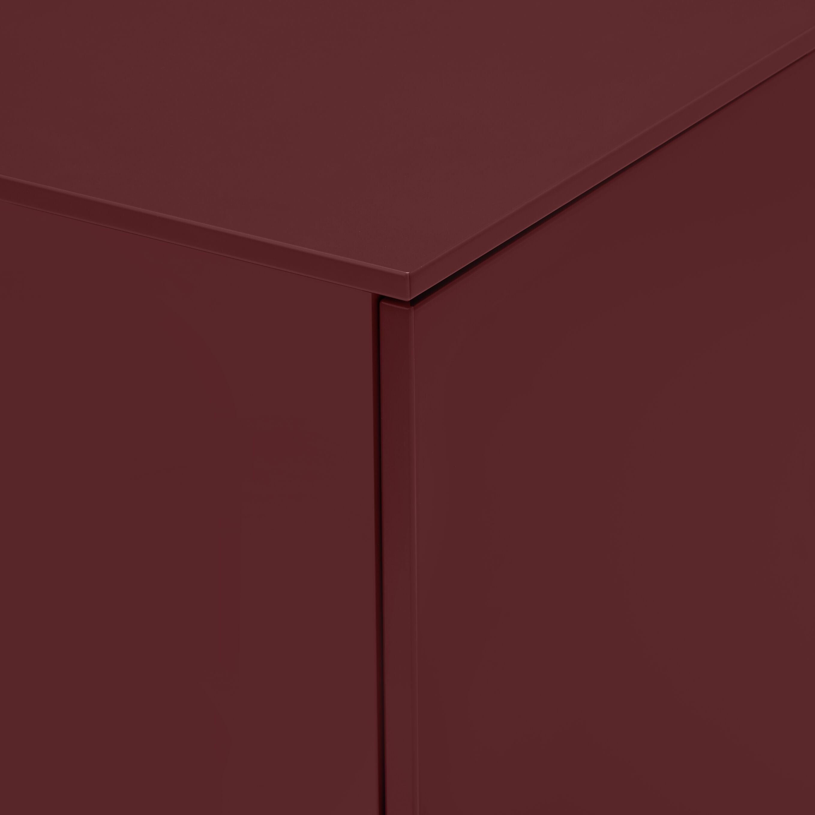 TILL Sideboard - Dunkelrot / B: 168.0 cm x T: 41.0 cm x H: 88.8 cm