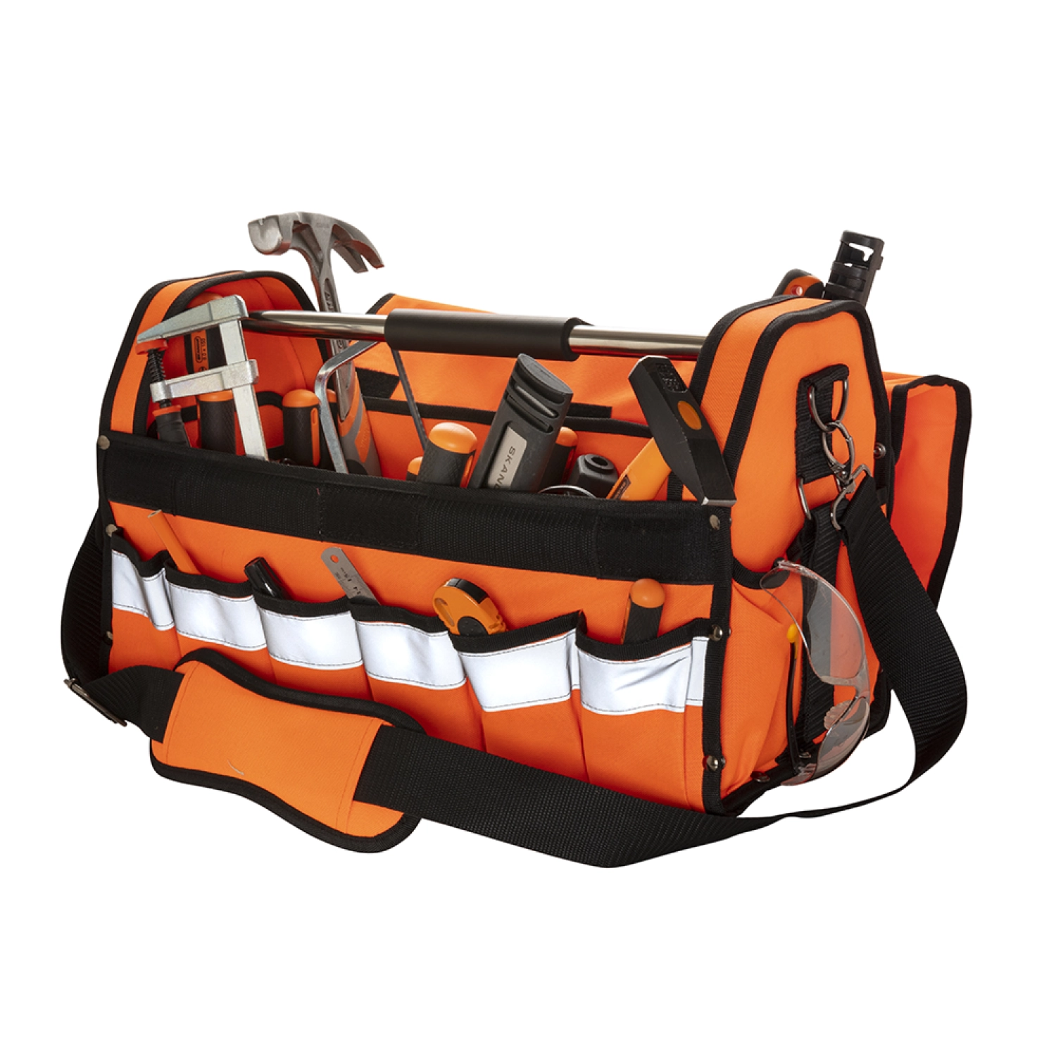 ToolPack 362.060 Timber Hi-Vis Gereedschapstas met metalen draagbeugel - Groot