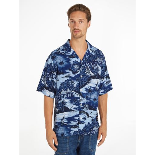 Tommy Jeans Hawaiian Camp Skjorte, Hawaiian, L