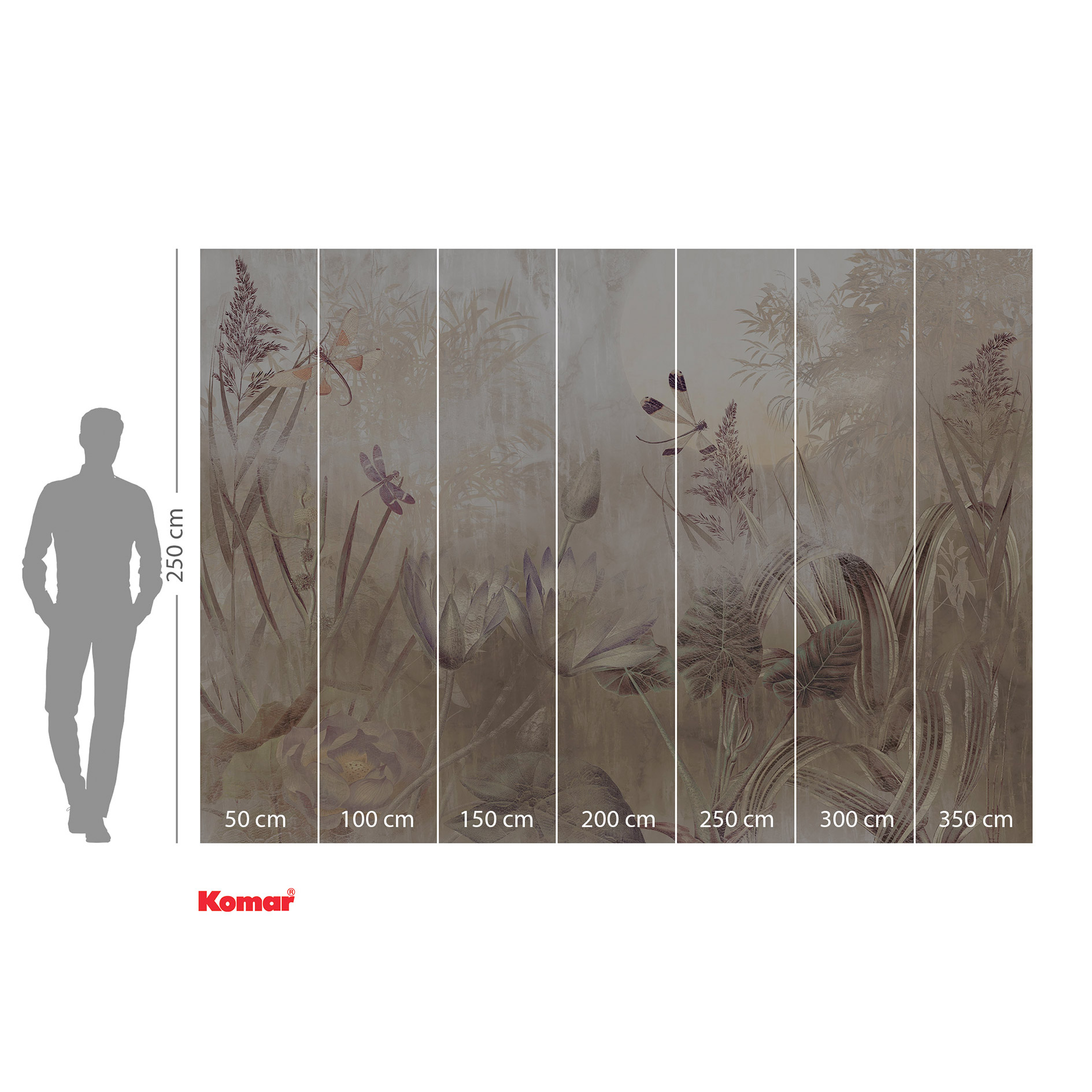 Vlies-Fototapete DRAGONFLY POND - 350x250 cm