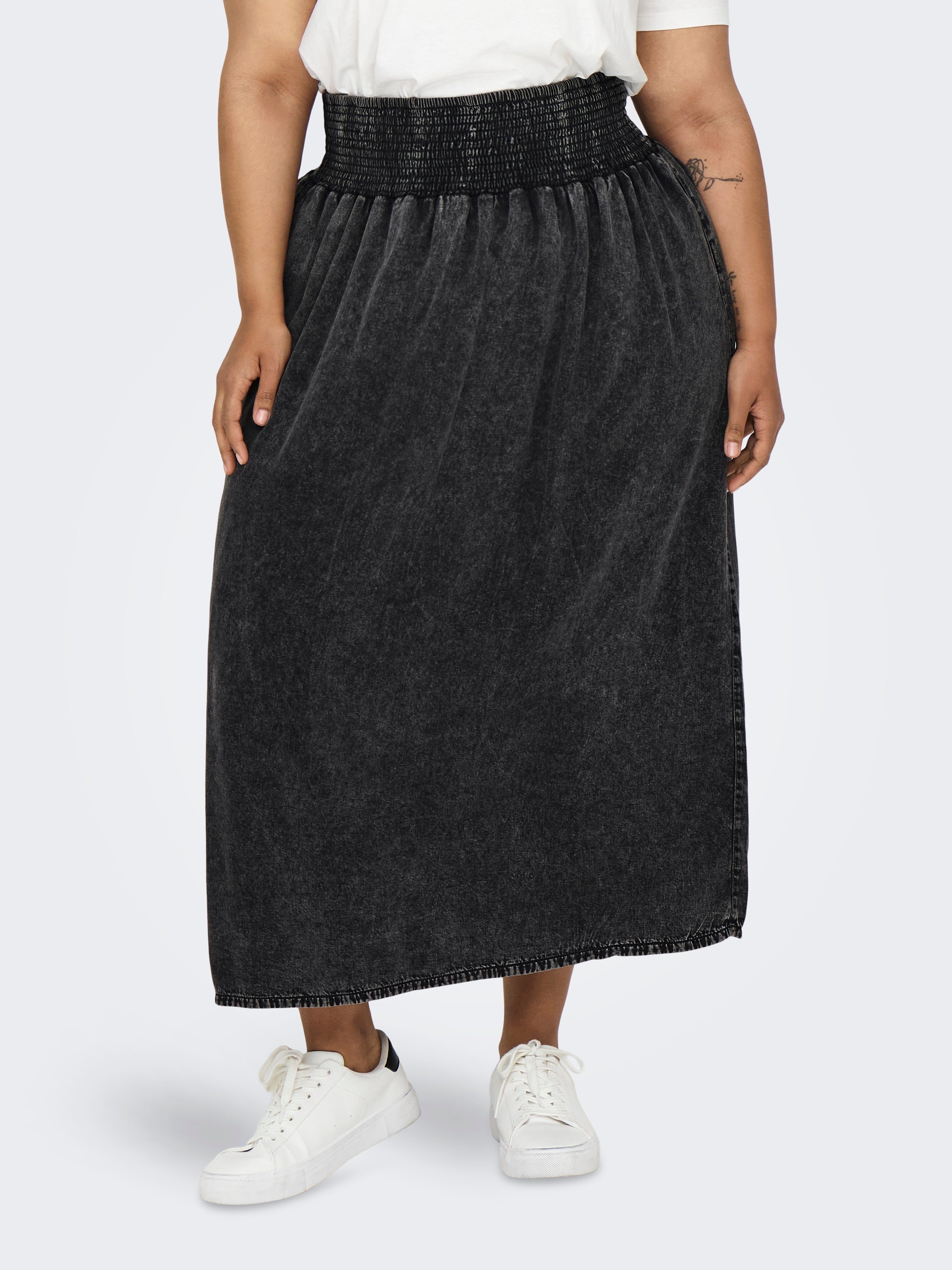 CARBAHA Jeansrock Washed Black