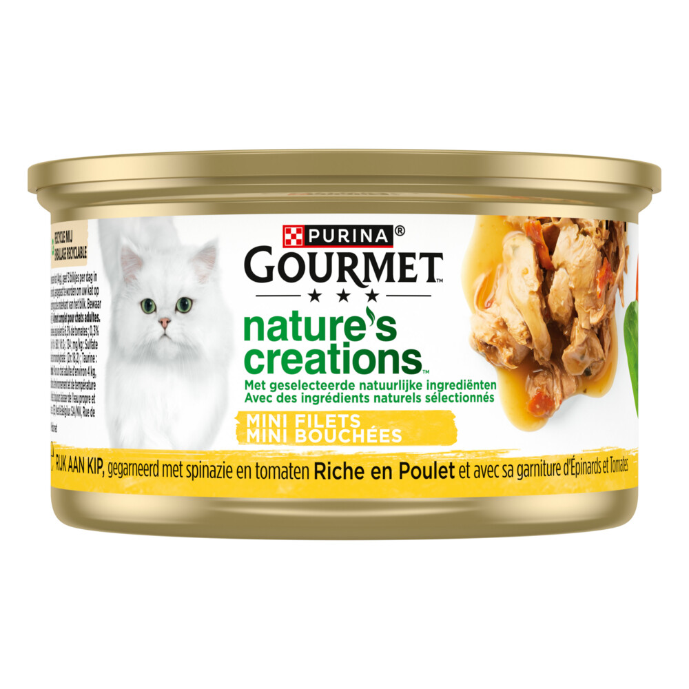 24x Gourmet Nature's Creations Blik Tomaat - Spinazie85 gr