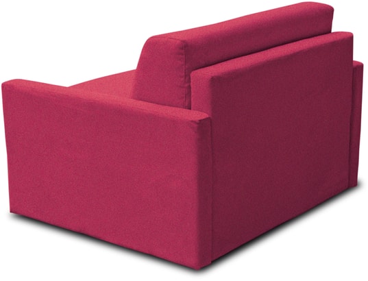CITY - Fauteuil convertible Aosta tissu rouge couchage 75x195 cm