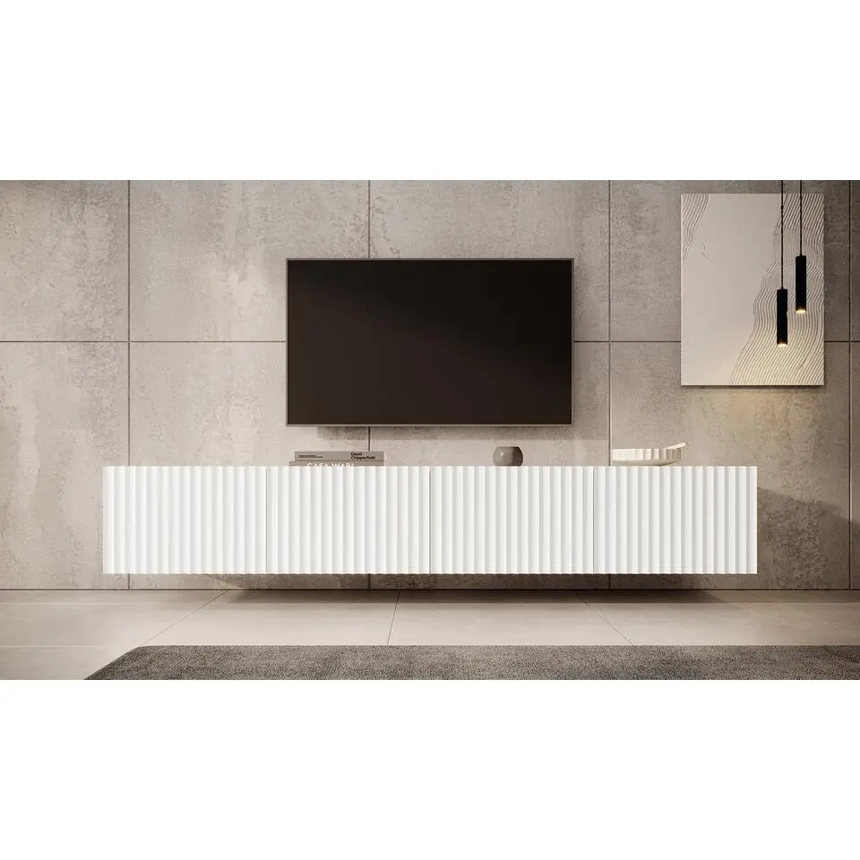 Meubella - TV-Meubel Pepinos - Wit - 200 cm