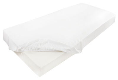 BabyMatex Satin Stretch-Laken, 90x200, Hvit