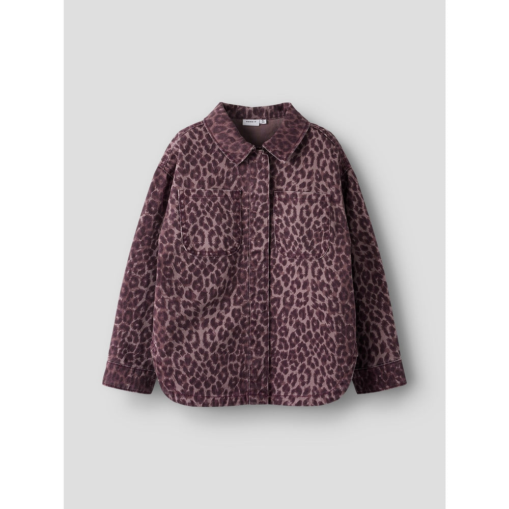 Køb Name It Burgundy Leo Nkfleo Twill Shacket 4002-Td