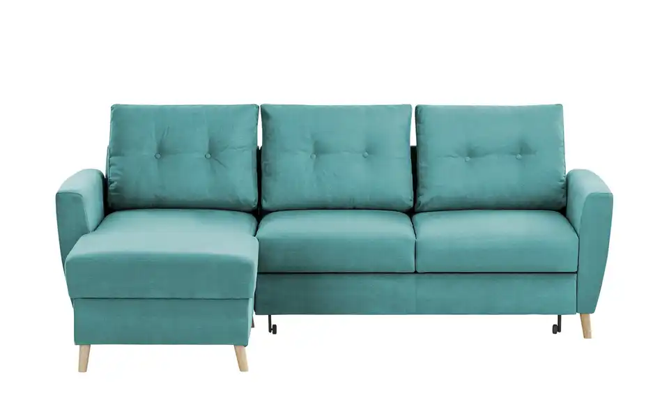 Ecksofa Carla Türkis/Petrol links