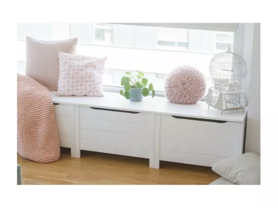 Coffre de rangement en pin 85L
