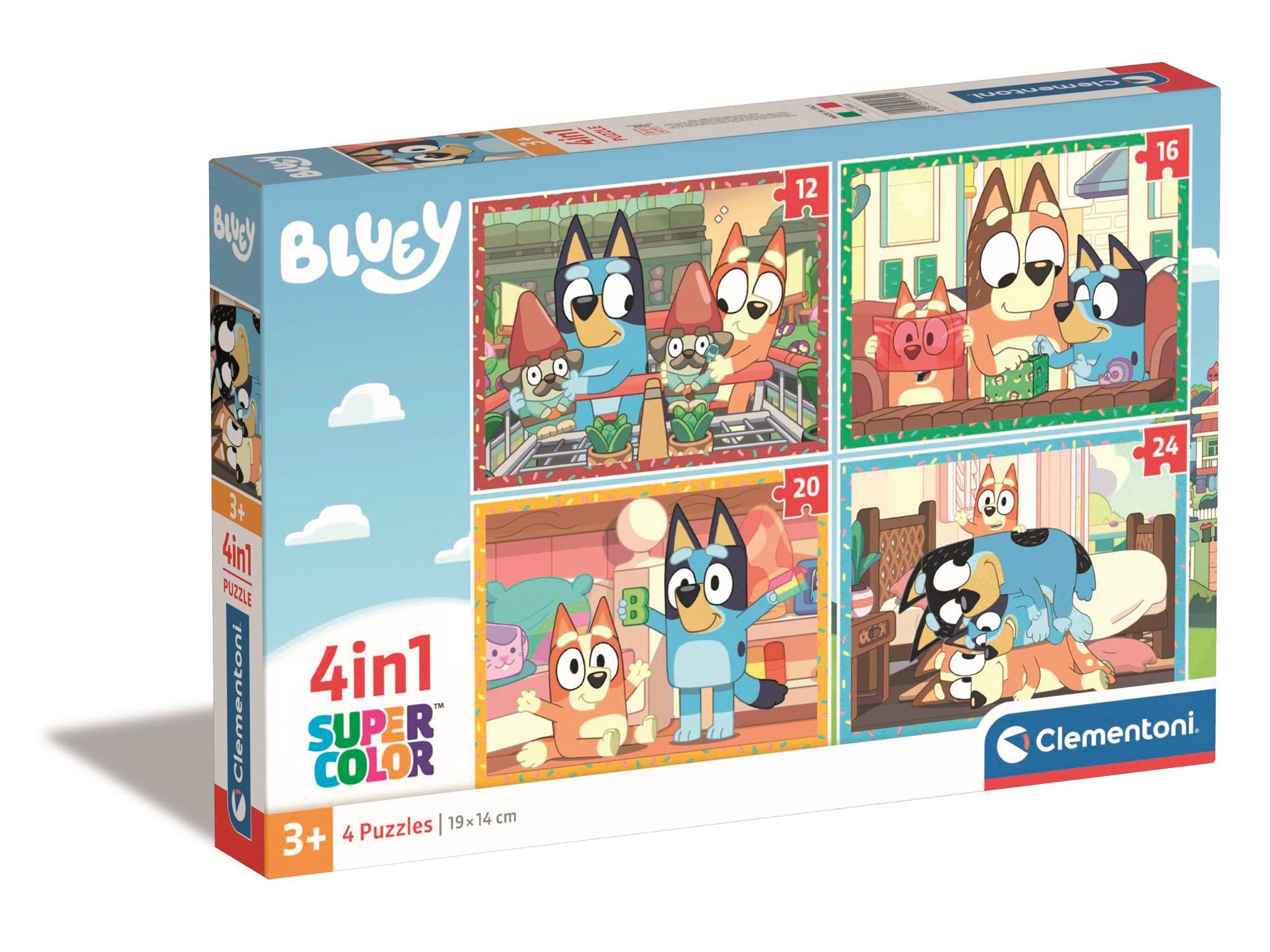 PUZZLE 4 EM 1 BLUEY CLEMENTONI