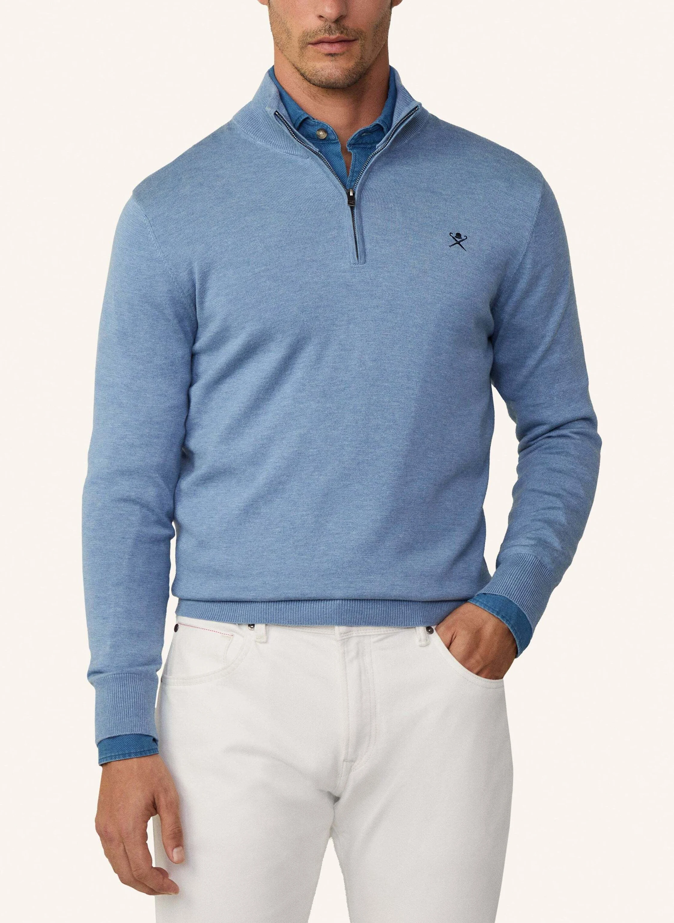 HACKETT LONDON Pullover COTTON SILK HZIP