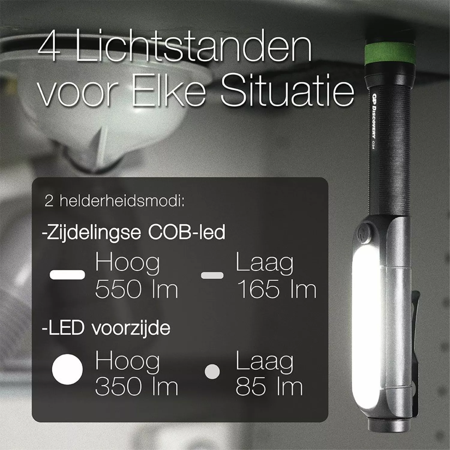 GP C34 Zaklamp - 550lumen - 3X AA - 260GPACT0C34000