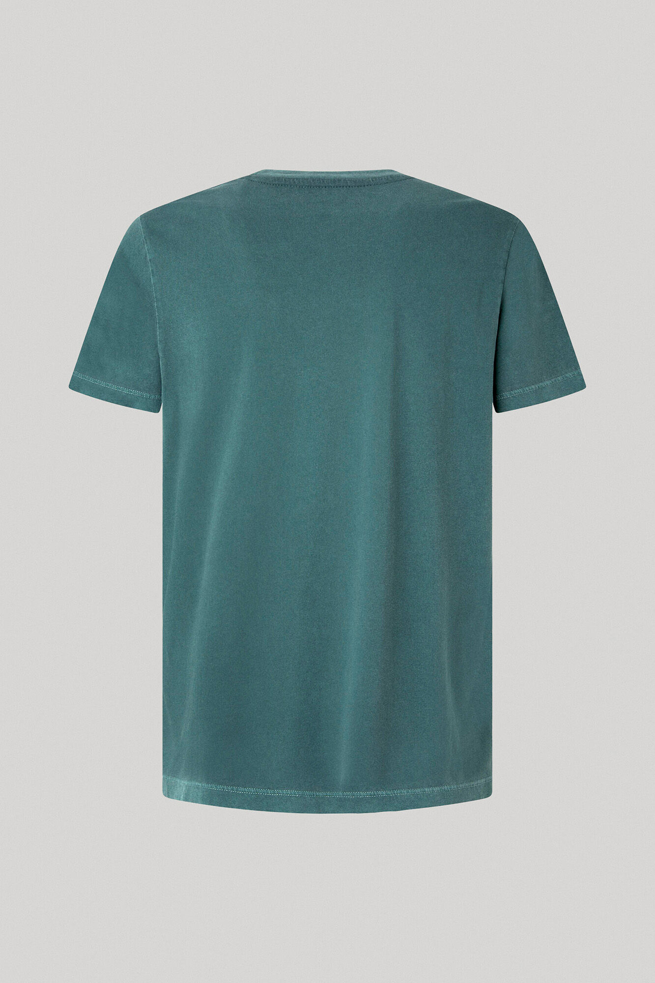 estampa de logotipo em camiseta