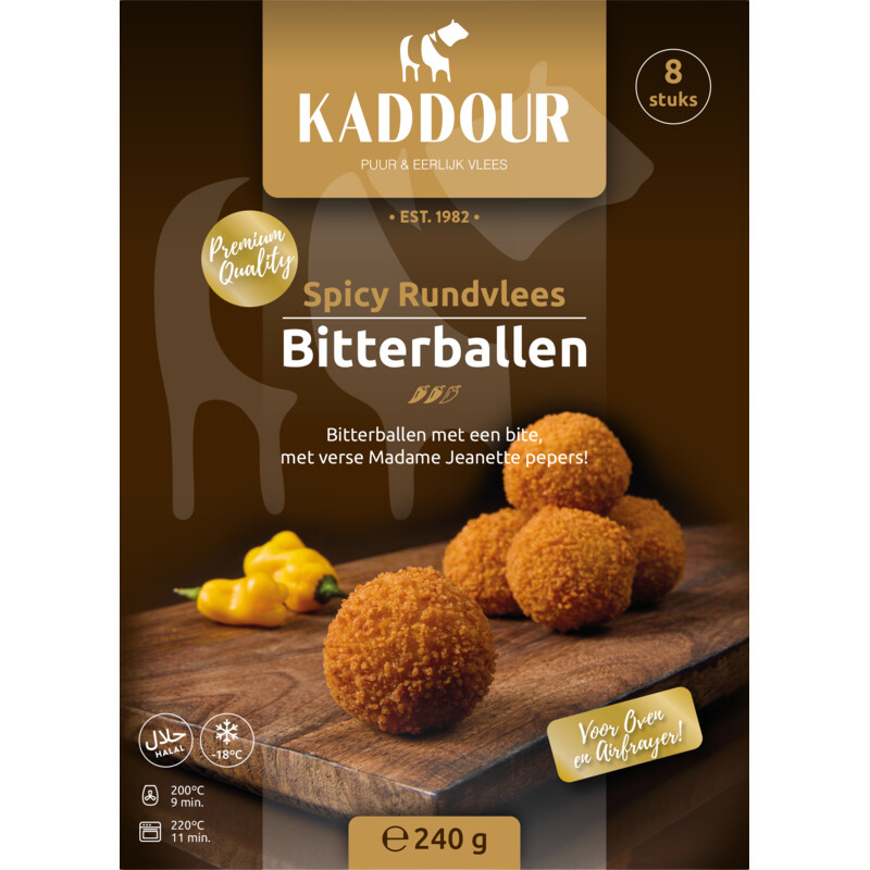 Kaddour Spicy rundvless bitterballen