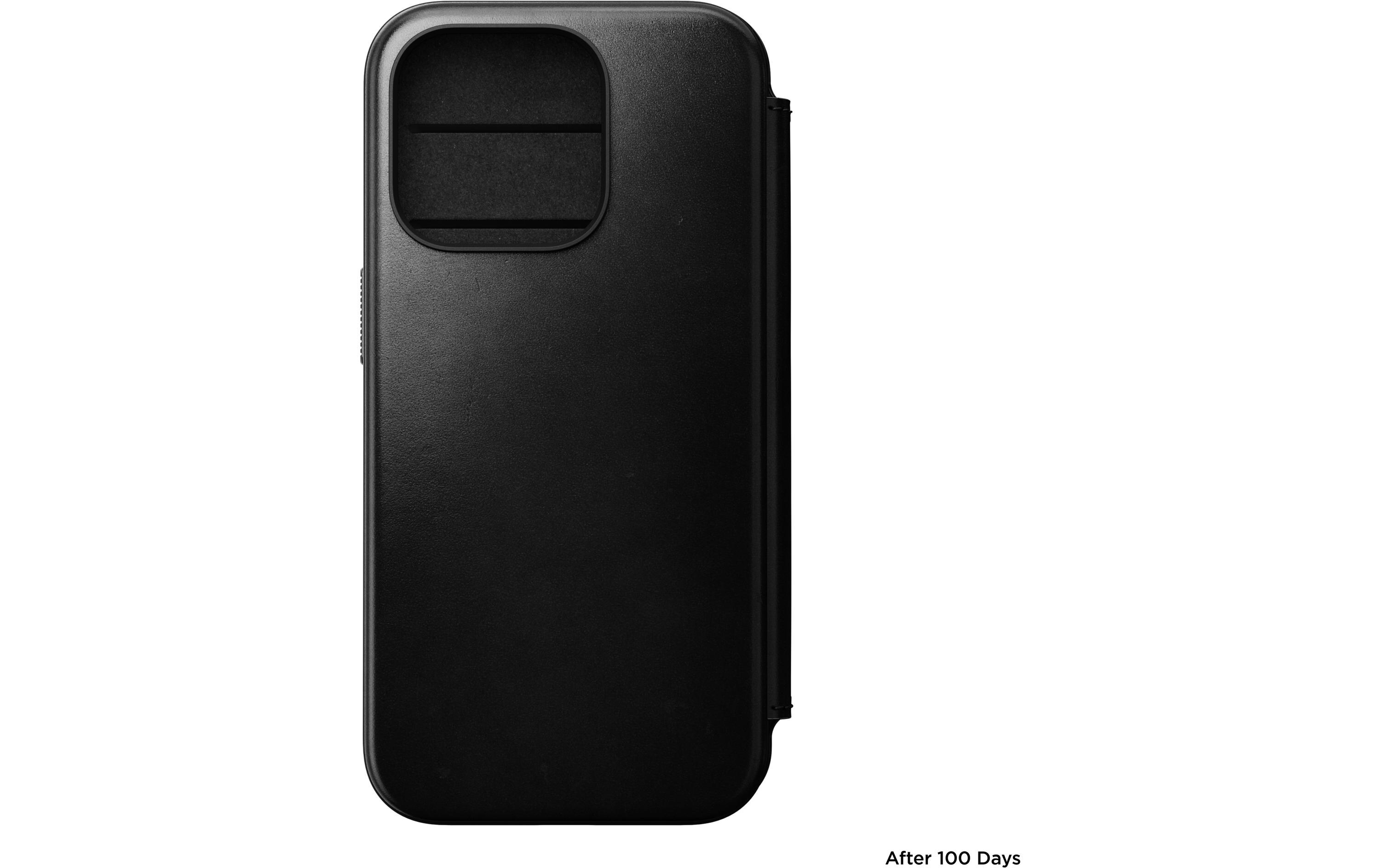 Modern Horween Leather Folio iPhone 15 Pro SchwarzModernes Horween-Leder Folio für das Apple iPhone 15 Pro