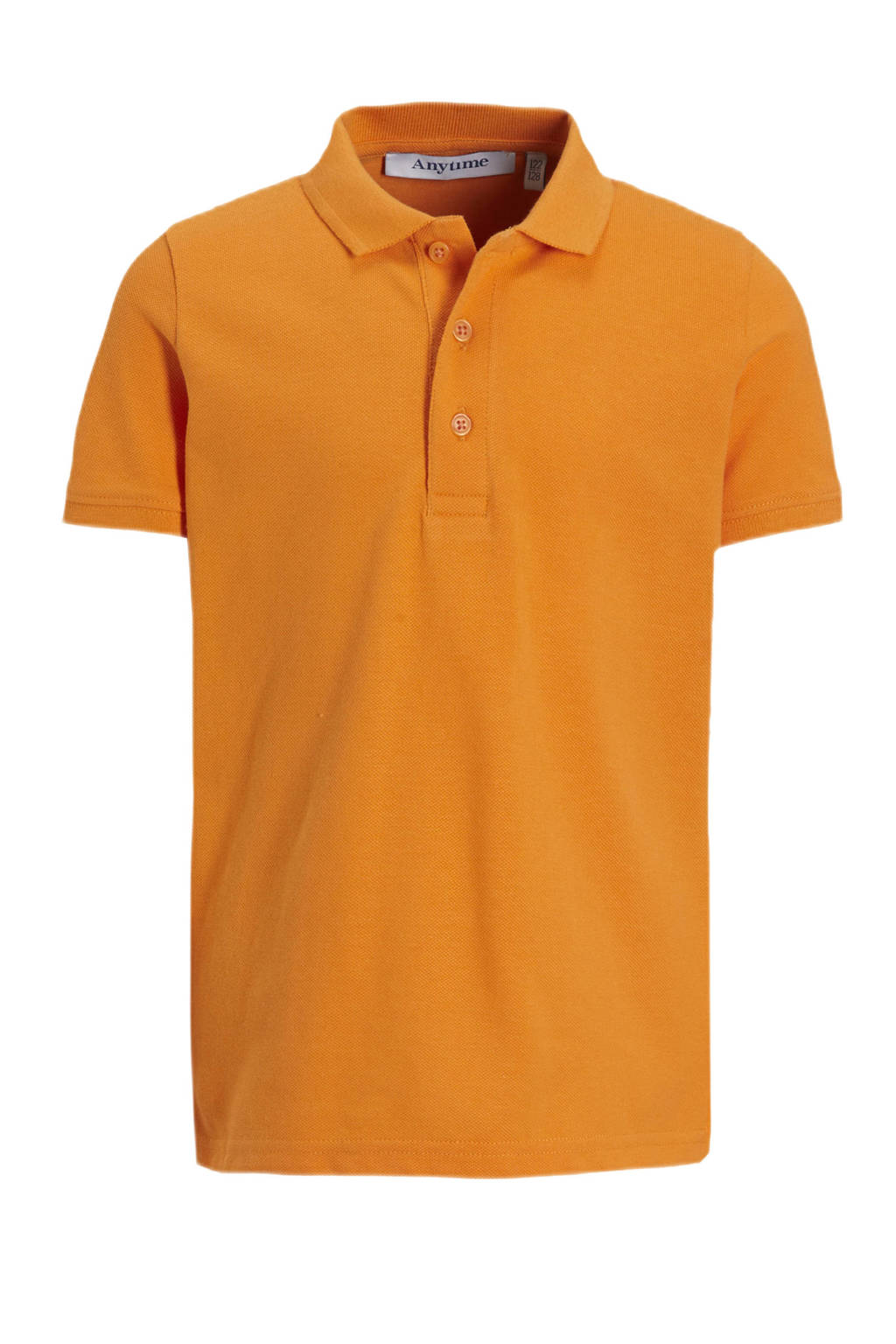 anytime piqué polo oranje