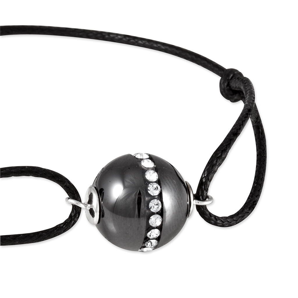 Bracelet Nina Cera Argent Blanc Strass Et Céramique