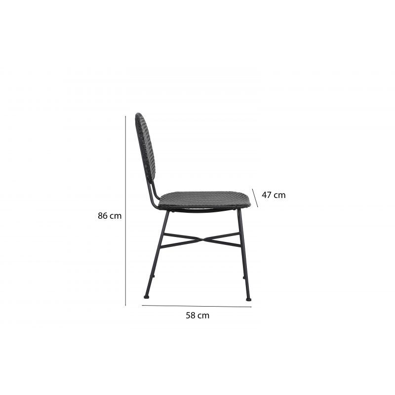 Ensemble table alba en bois d'acacia fsc et 4 chaises de jardin
