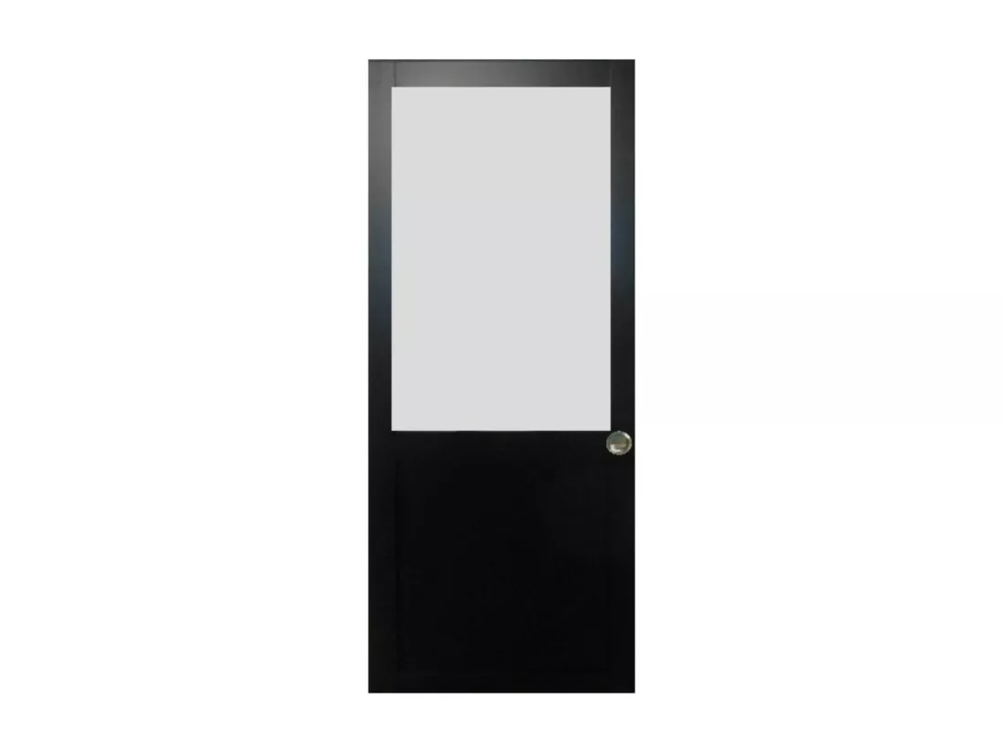 Porte Coulissant Athena Noir H204 X L83 Et 2 Coquilles Gd Menuiseries