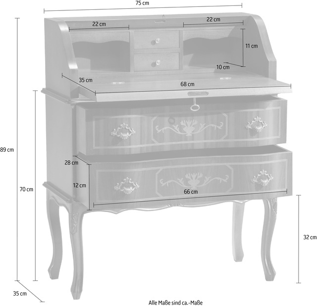 Home affaire Sekretär »GIOTTO 023« Breite 75 cm
