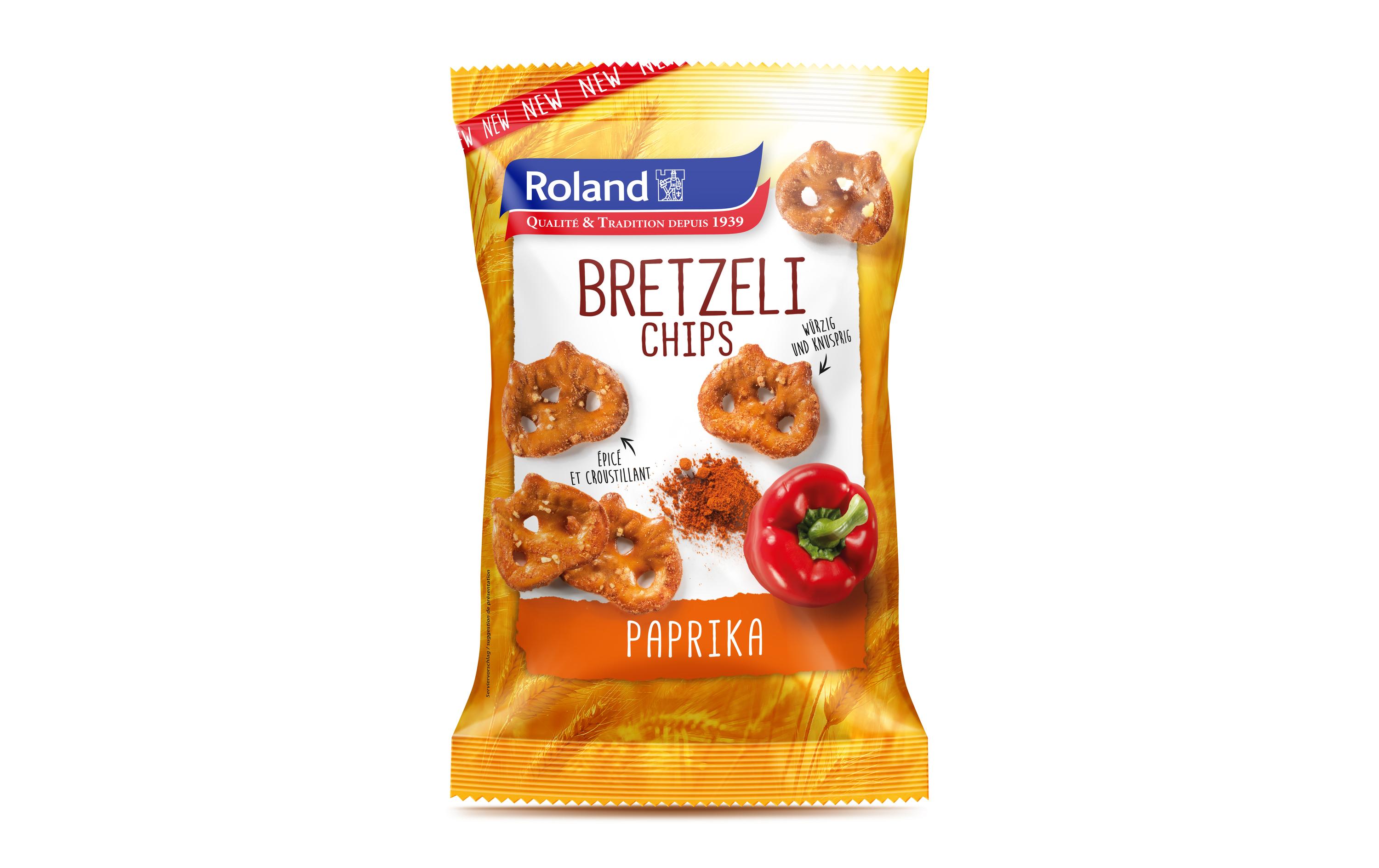 Bretzeli Chips Paprika 180 gWürzige Bretzel-Chips aus der Schweiz