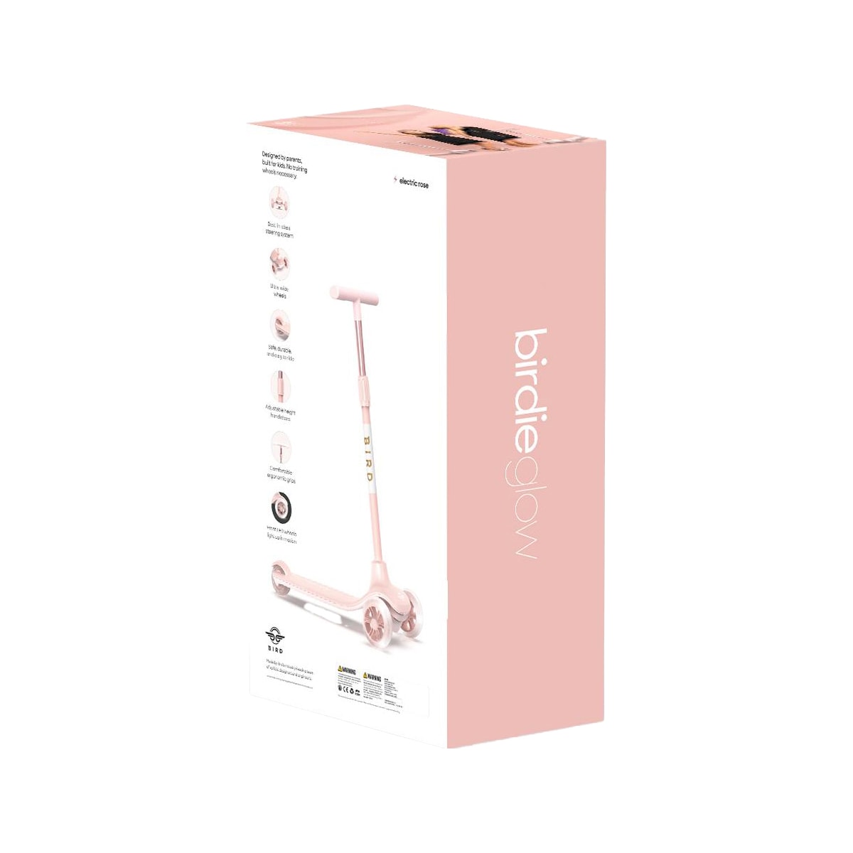 Birdie Glow sparkesykkel for barn VA00058 (Electric Rose)