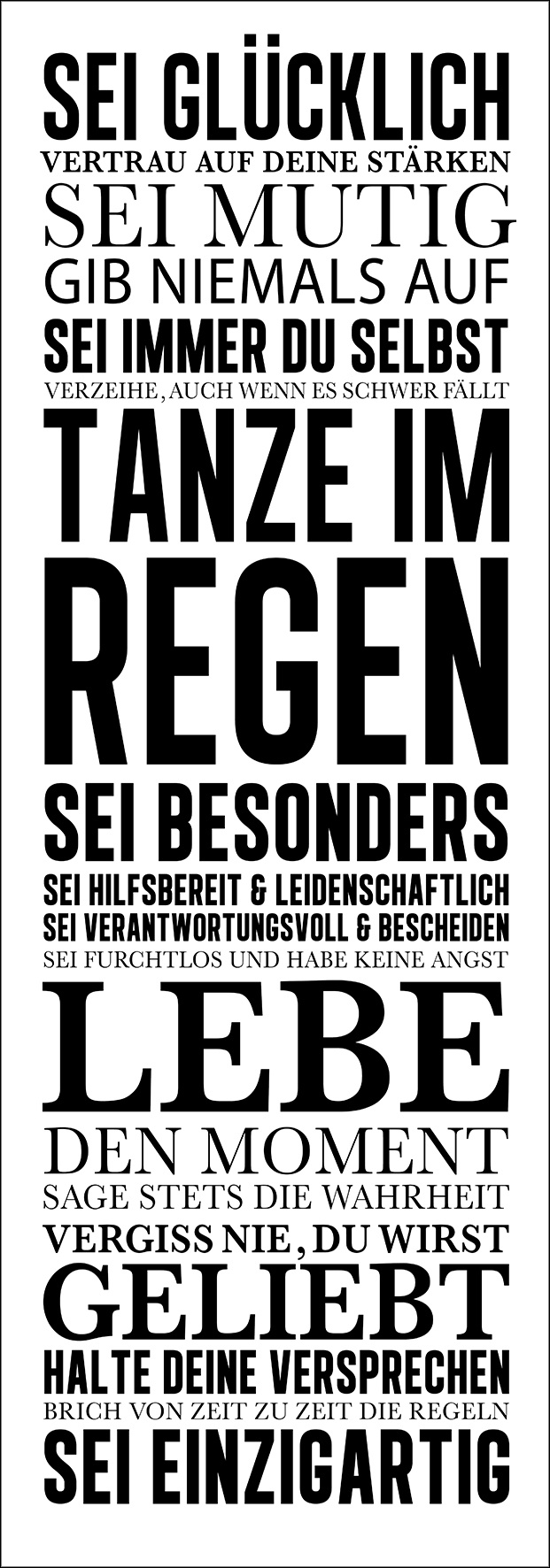 Keilrahmenbild HAUSORDNUNG I