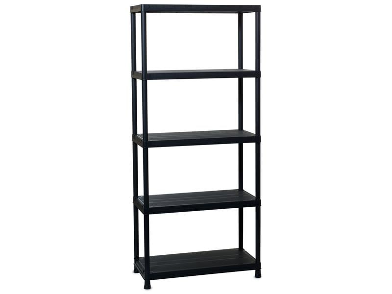 Toomax Regal Universal 84-5, Schwarz Stauraum für Keller, Garage, Büro und mehr