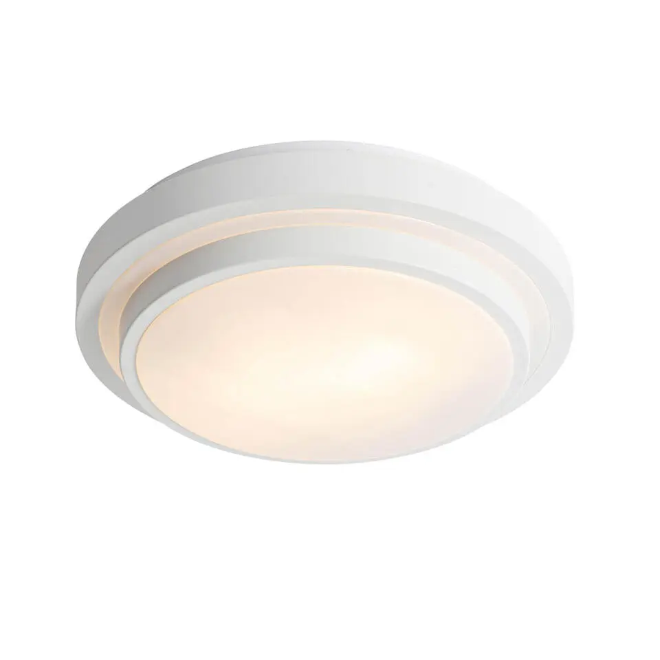 Qazqa plafondlampen buiten walden wit e27