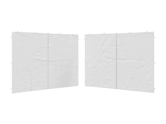 Parois de tente de réception 2 pcs et fermeture éclair PE Blanc