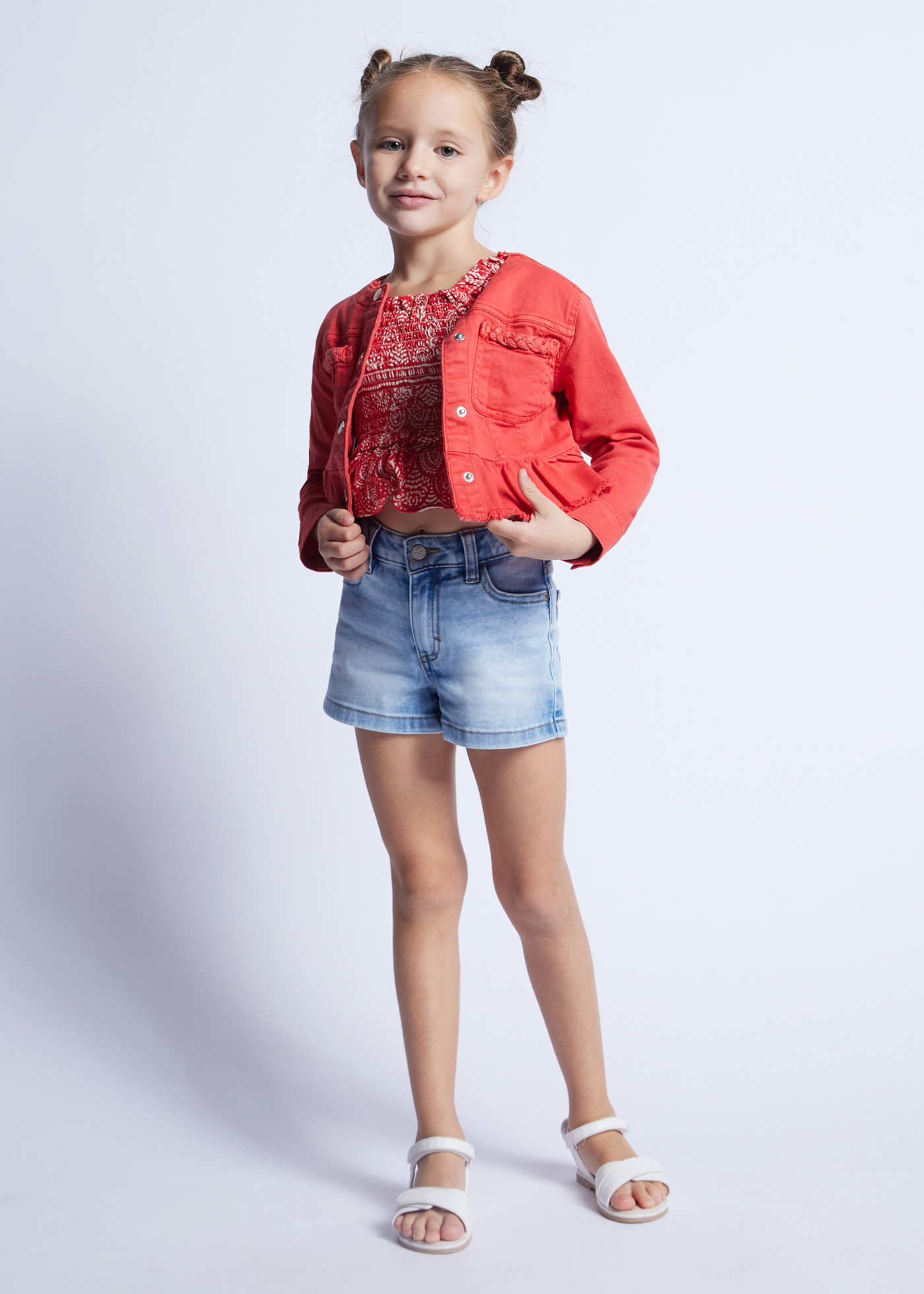 Jaqueta feminina Better Cotton com babados, Apple