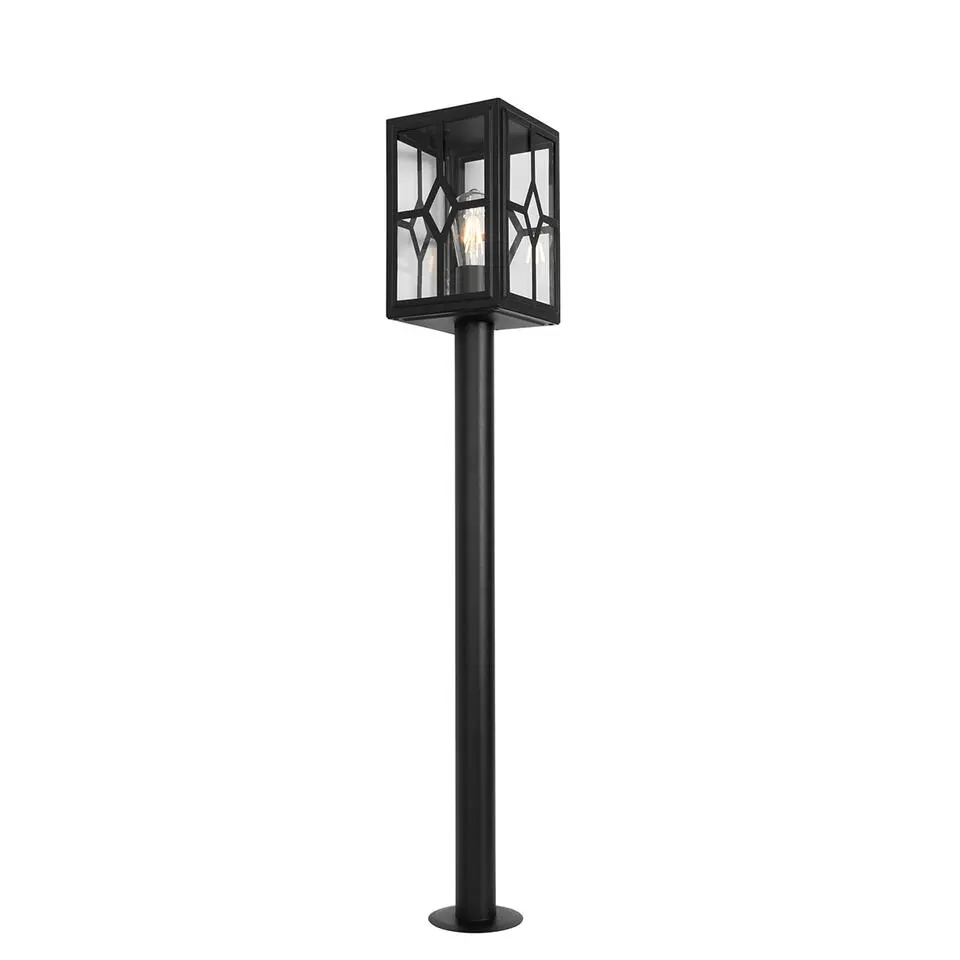 Qazqa staande buitenlampen dover zwart e27