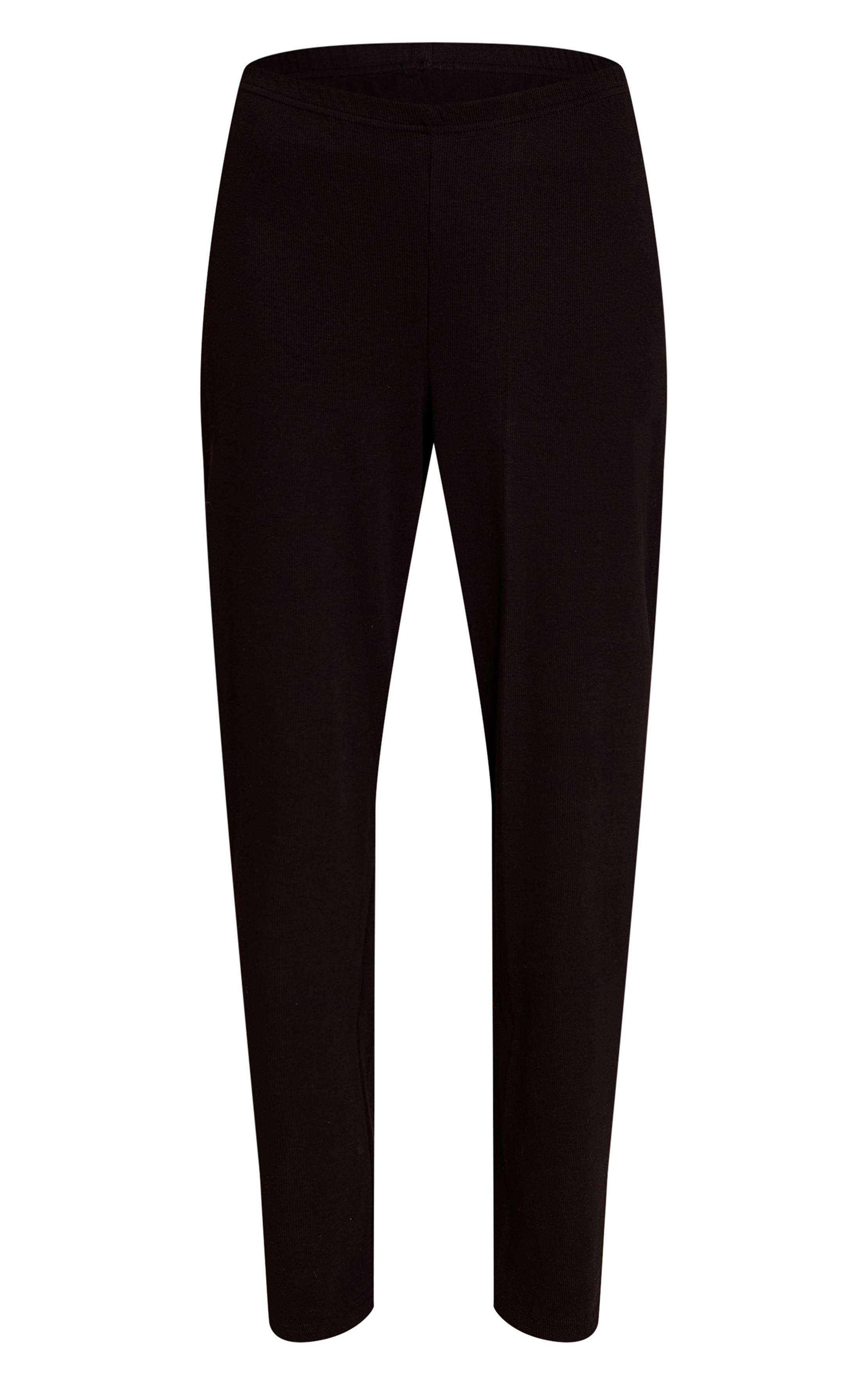 Noir Pantalon De Pyjama Large À Taille Élastiquée