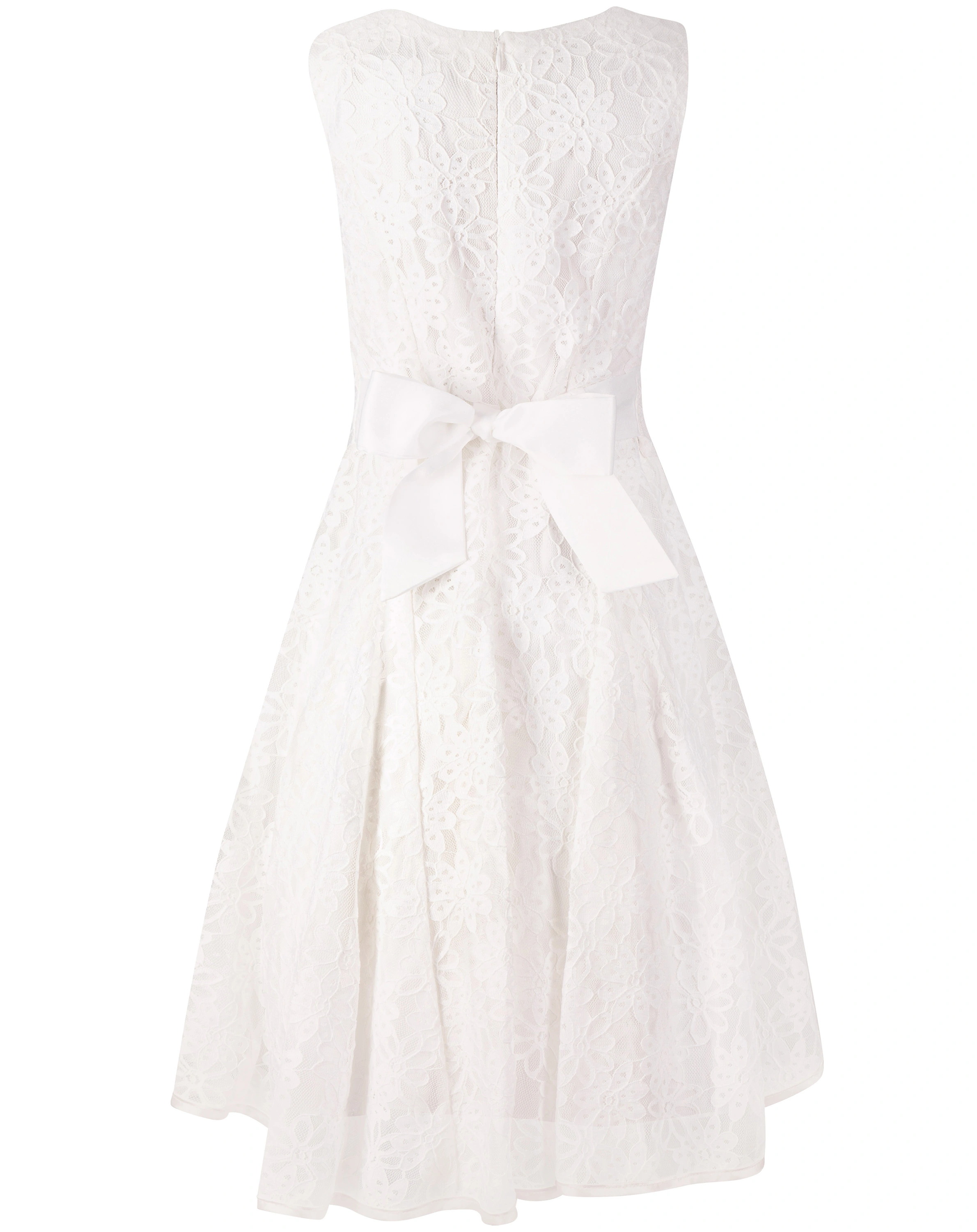 Kleid LYNN mit Blumenstickerei in ecru