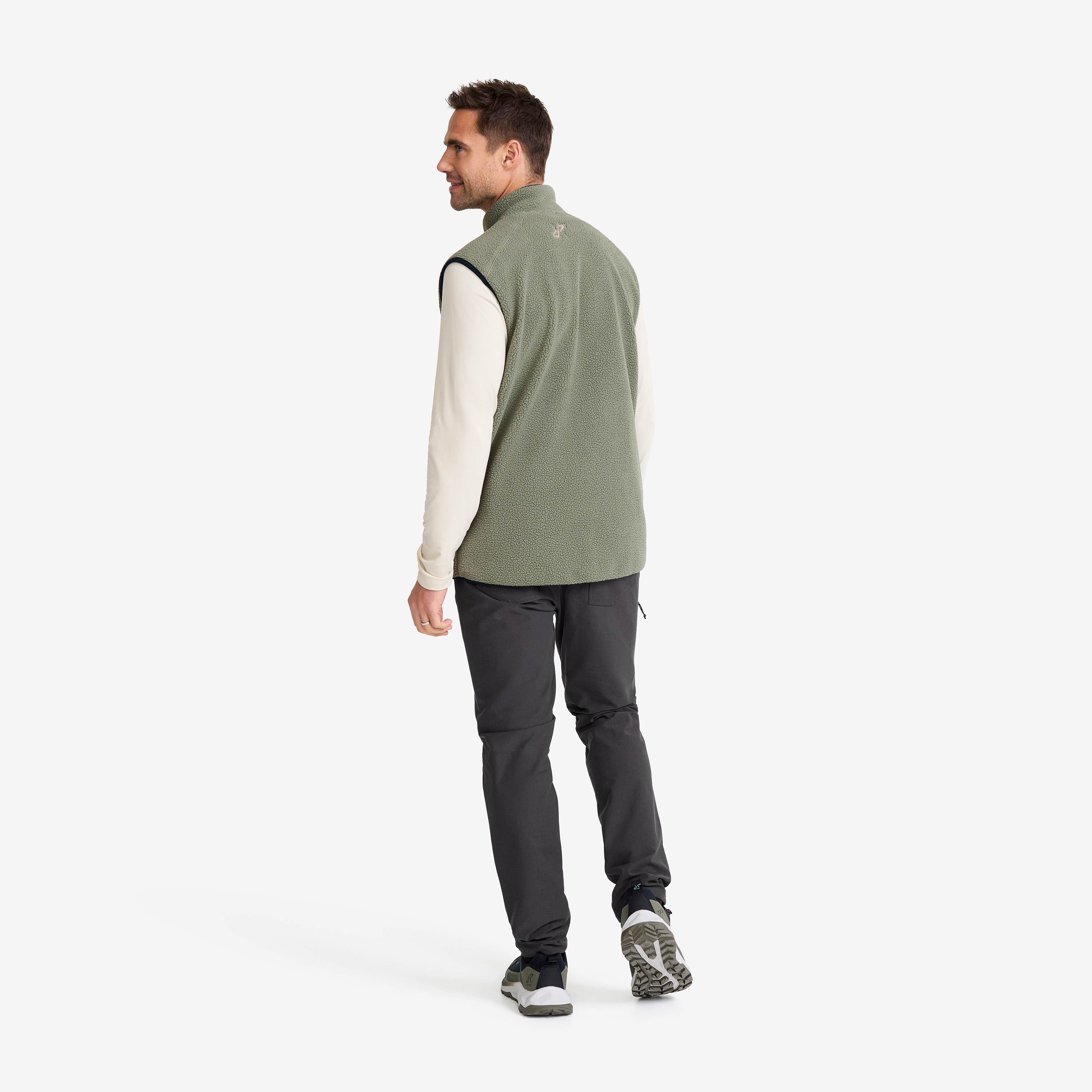 Canyon Full-zip Pile Fleece Vest Herre Castor Gray/Navy