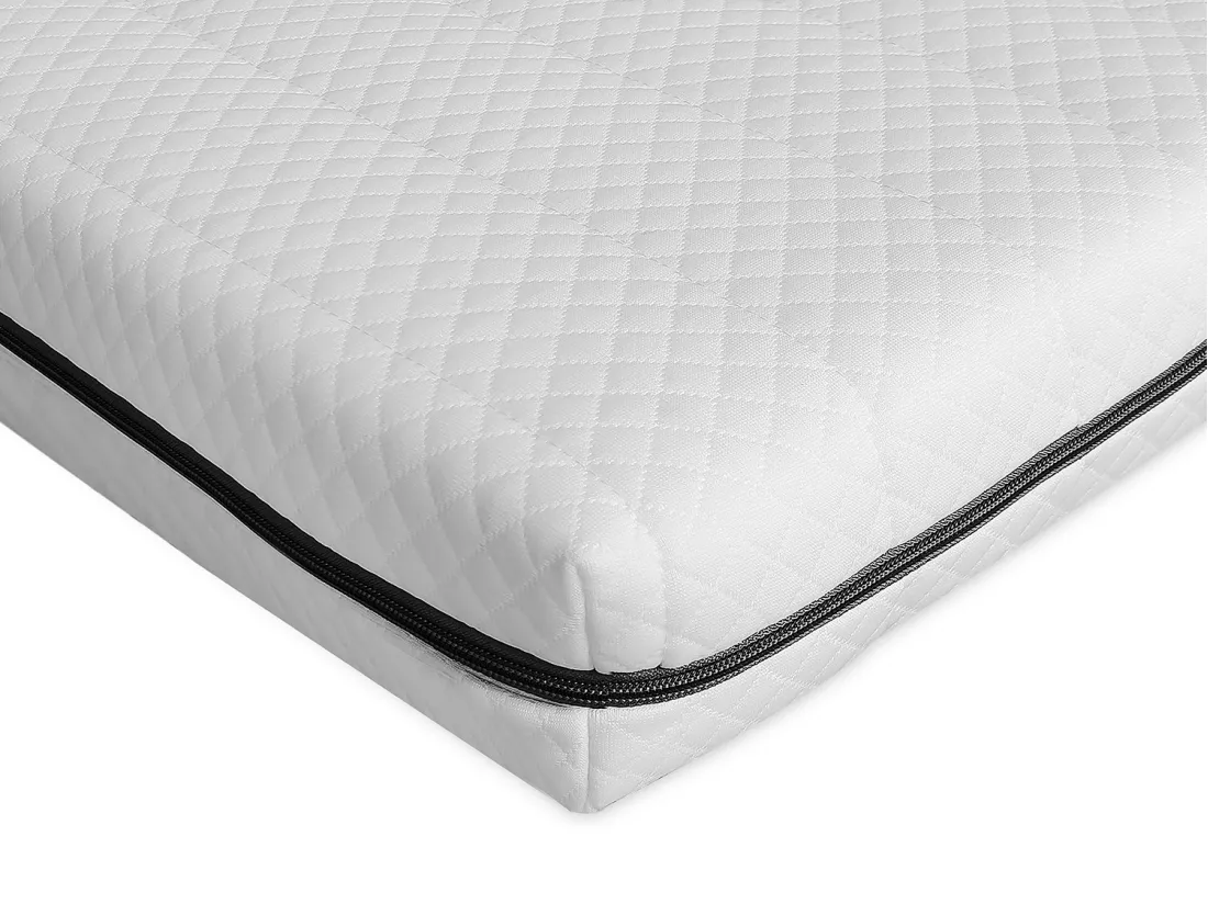 Ensemble 90 x 190 cm sommier coffre blanc + matelas mousse déhoussable ép.10cm - NASUS de YSMÉE