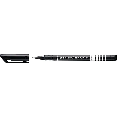 Fineliner mit gefederter Spitze - STABILO SENSOR M - medium - 4er Pack - schwarz, blau, rot, grün