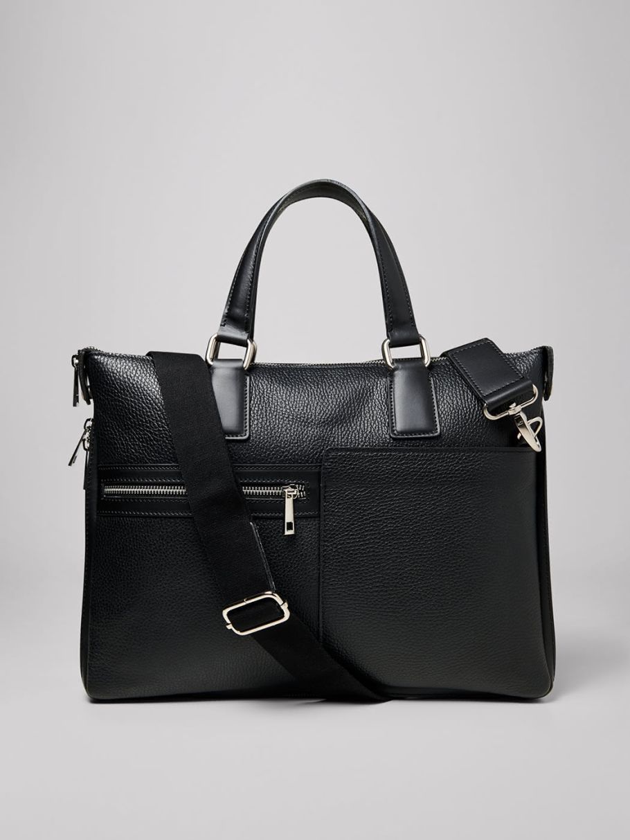 Sac premium en cuir grainé