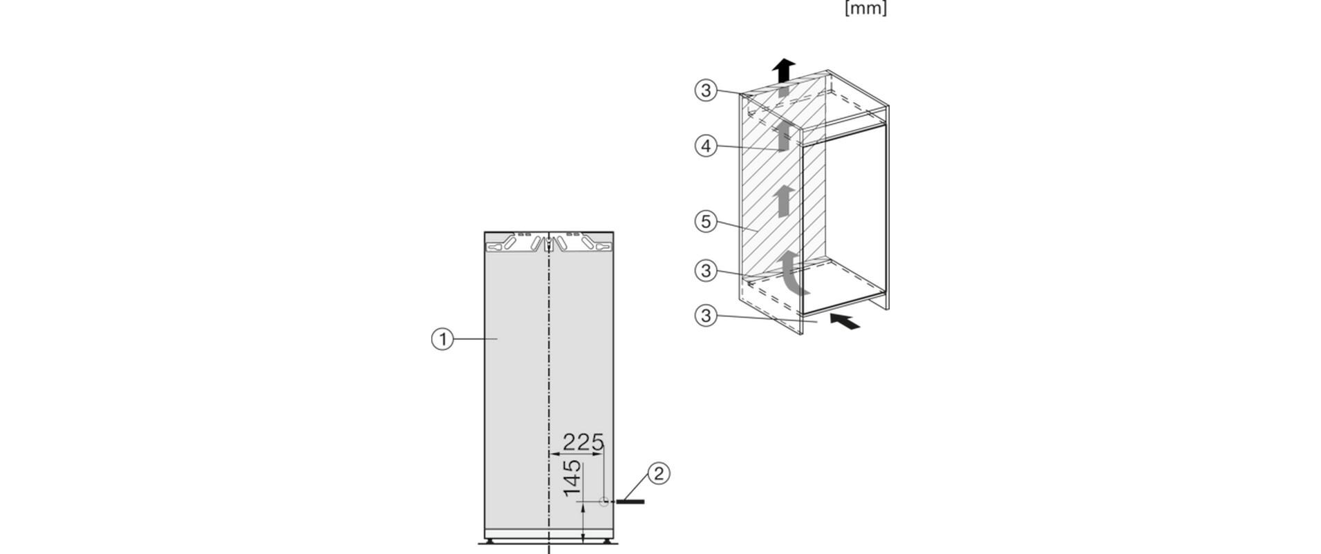 Einbaukühlschrank K 7448 C Rechts<br>Einbau-Kühlschrank mit PerfectFresh Pro für längere Frische, LED-Beleuchtung und 4 Sterne Gefrierfach