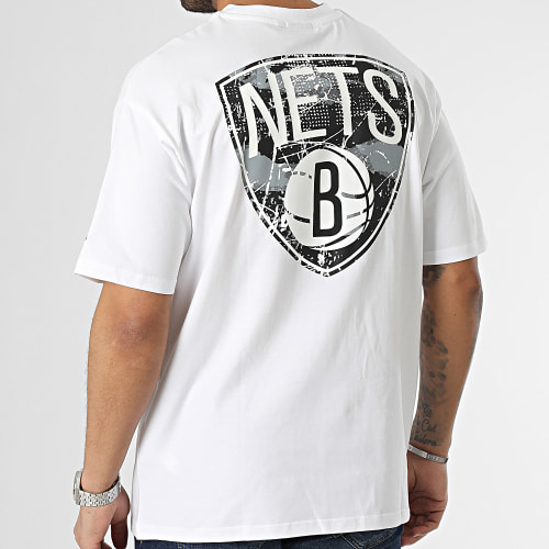 Tee Shirt Infill Team Logo Brooklyn Nets 60332135 Blanc