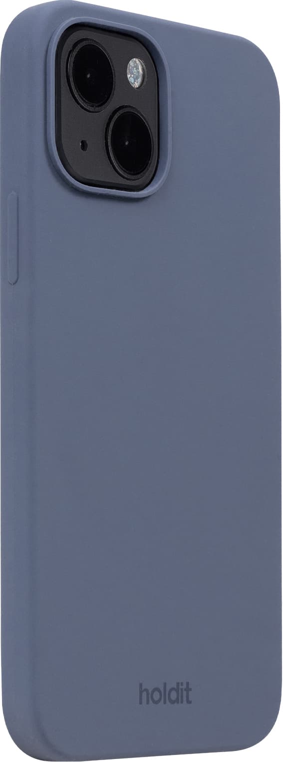 Holdit Silicone iPhone 15 etui (blå)
